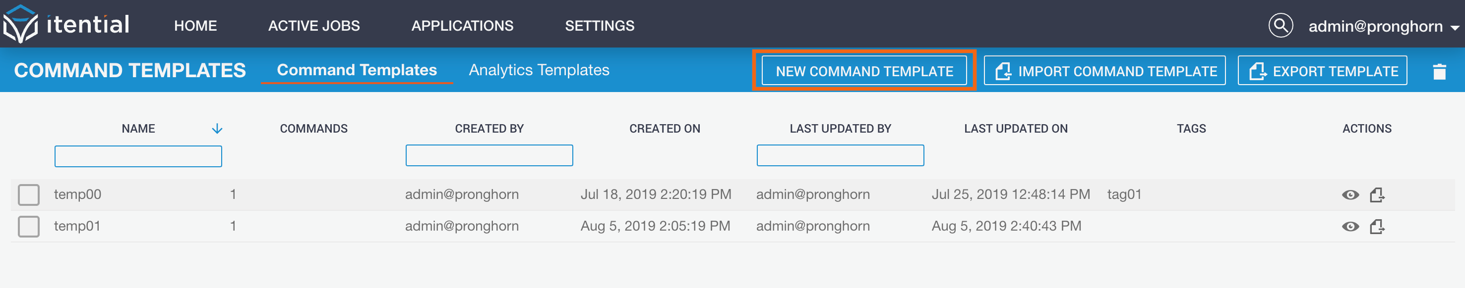 New Command Template