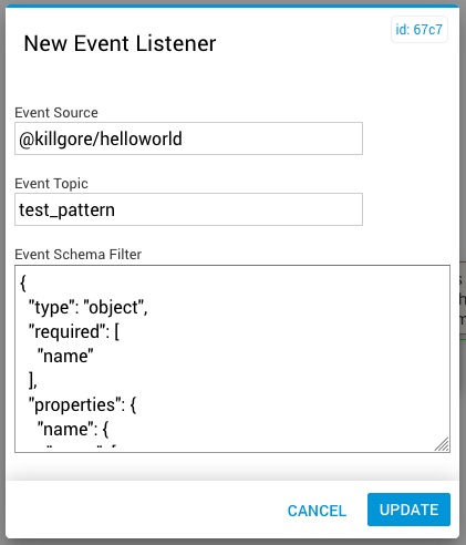 Event Listener Diaglog