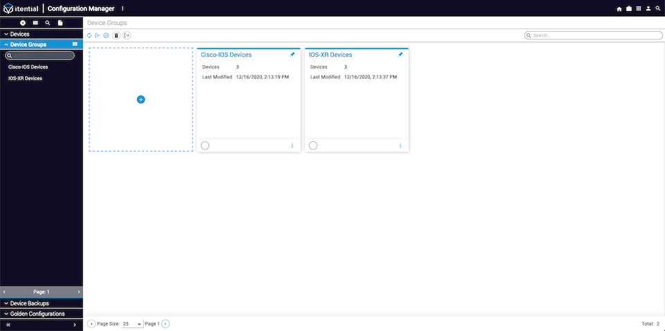 Device Groups View