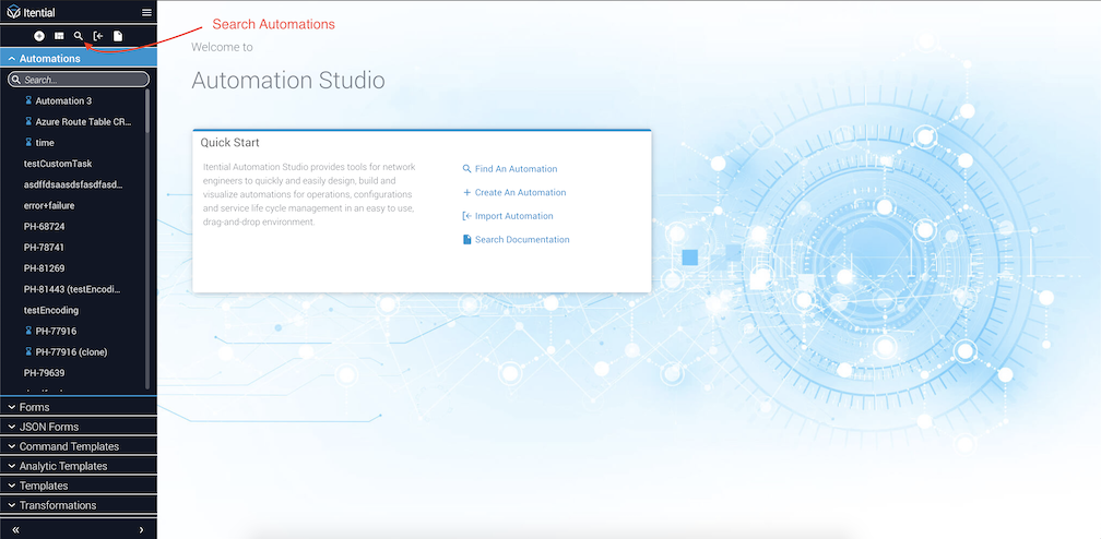 Automations View